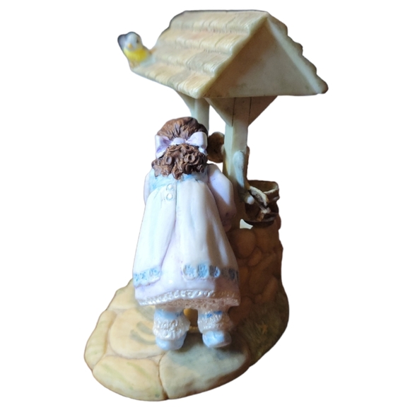 Vtg 97 Spoonful Of Stars Becky Kelly Hallmark Figurine Girl Well Bunny Bird - Picture 4 of 6